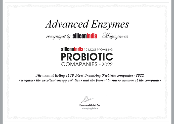 CERTIFICATE-Advanced Enzymes